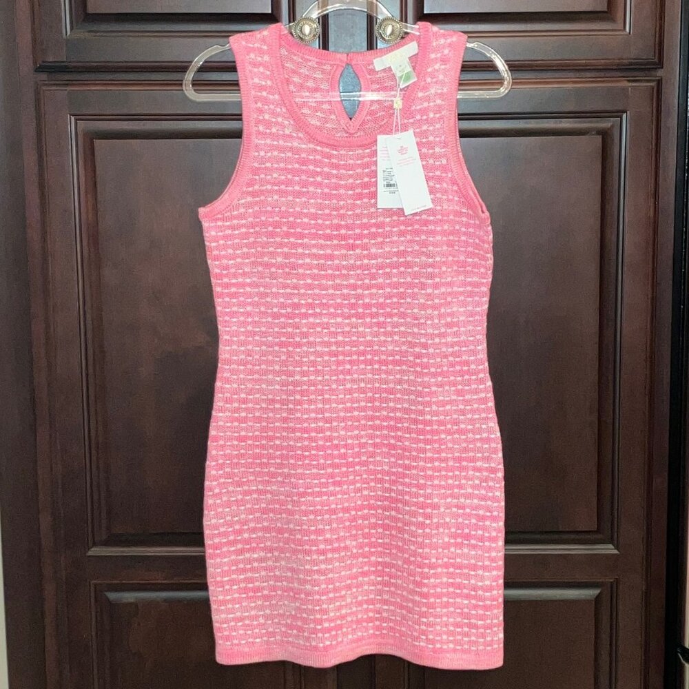Lilly Pulitzer Carlow Sweater Dress Rousseau Pink Metallic - Size S - NWT - Picture 3 of 5